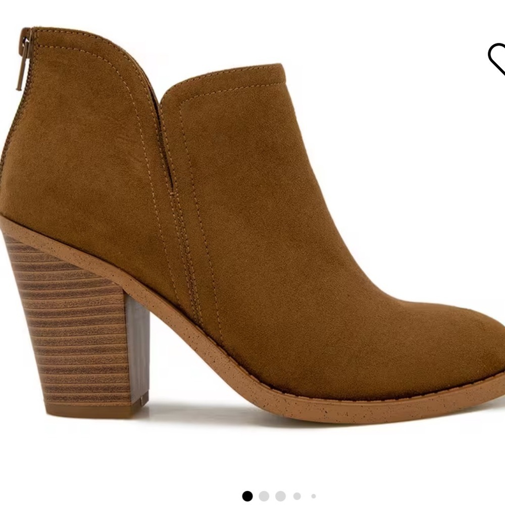 Esprit Kendall Ankle Boots Faux suede Cognac size 6